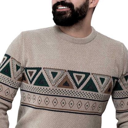 Men's clothing 24WM-25-4-118-20-بلوفر قطيفة روند جكار Pullover Woll knitwear, بلوفر  Pukkastyle ملابس رجالي