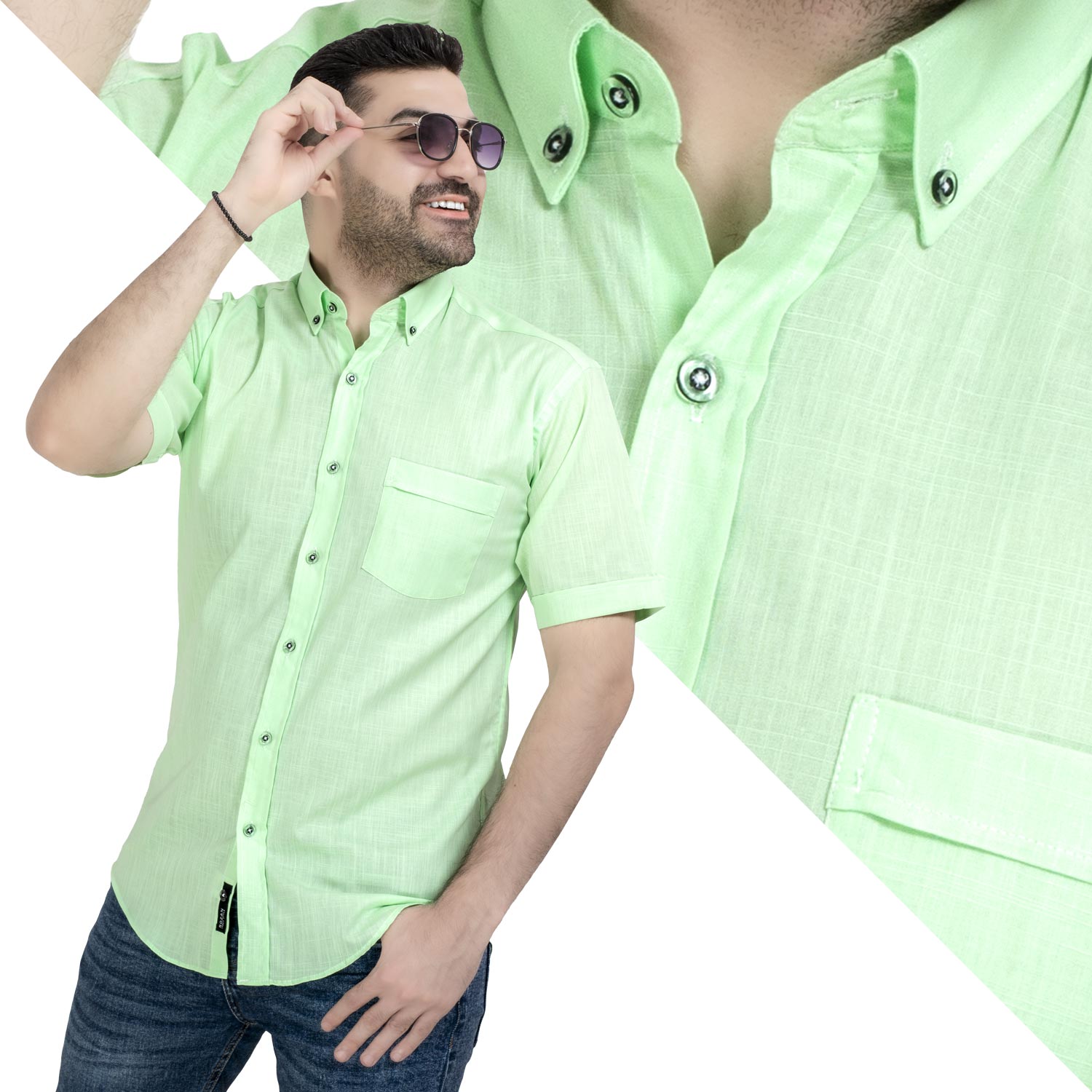 قميص نص كم -  ["Half-Sleeve","Half-Sleeve-Shirt","linen","Men's-Shirt","\u0642\u0645\u064a\u0635 \u0646\u0635 \u0643\u0645","\u0642\u0645\u064a\u0635-\u0631\u062c\u0627\u0644\u064a","\u0643\u062a\u0627\u0646"] - قميص كتان ساده نص كم  - Pukkastyle تسوق ملابس رجالي اونلاين - Online shopping Men's Clothes