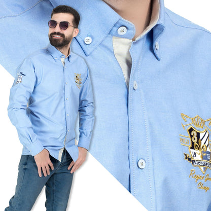 26GM-44-7-722-قميص كم اكسفورد