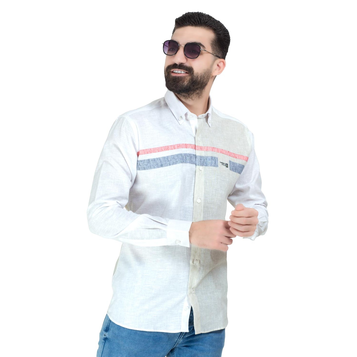 26GM-44-7-213-قميص كم كتان