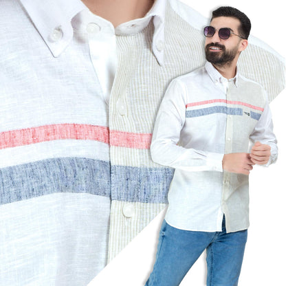 26GM-44-7-213-قميص كم كتان