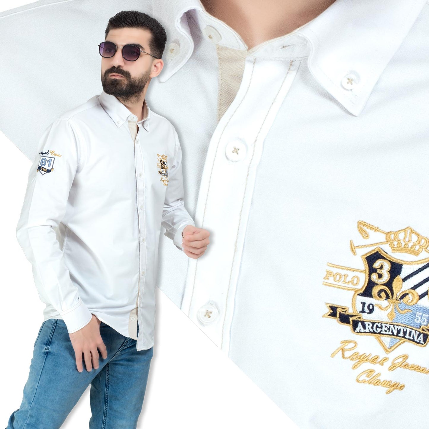 26GM-44-7-722-قميص كم اكسفورد