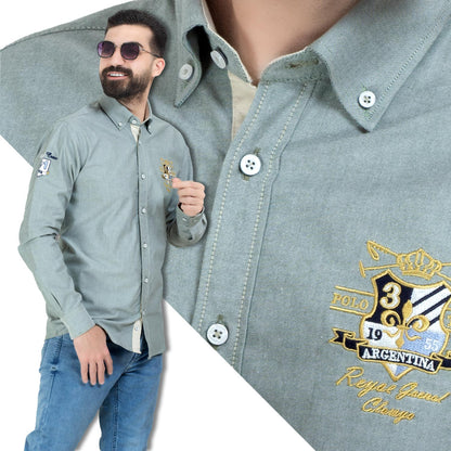 26GM-44-7-722-قميص كم اكسفورد