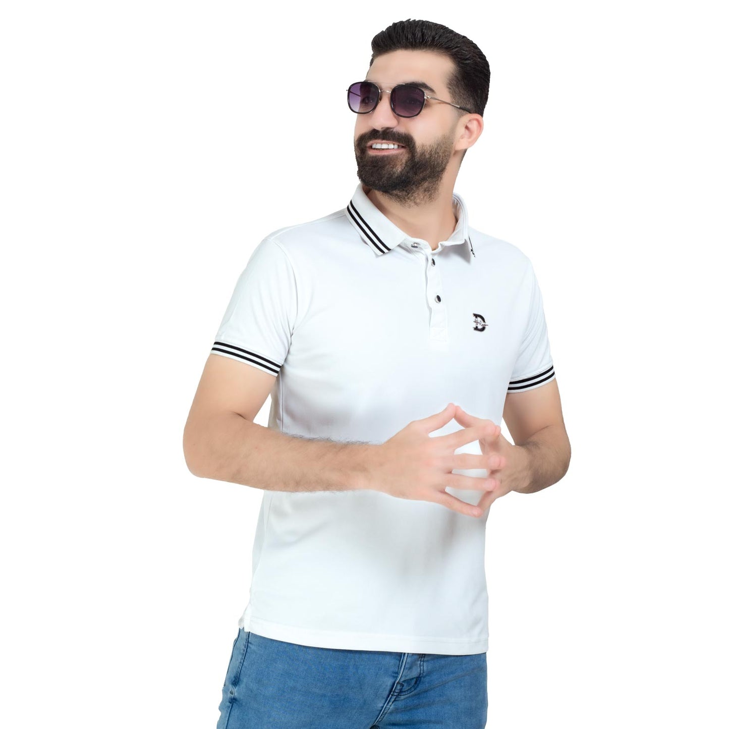26SM-67-5-5002-تيشيرت بولو ساده قطن