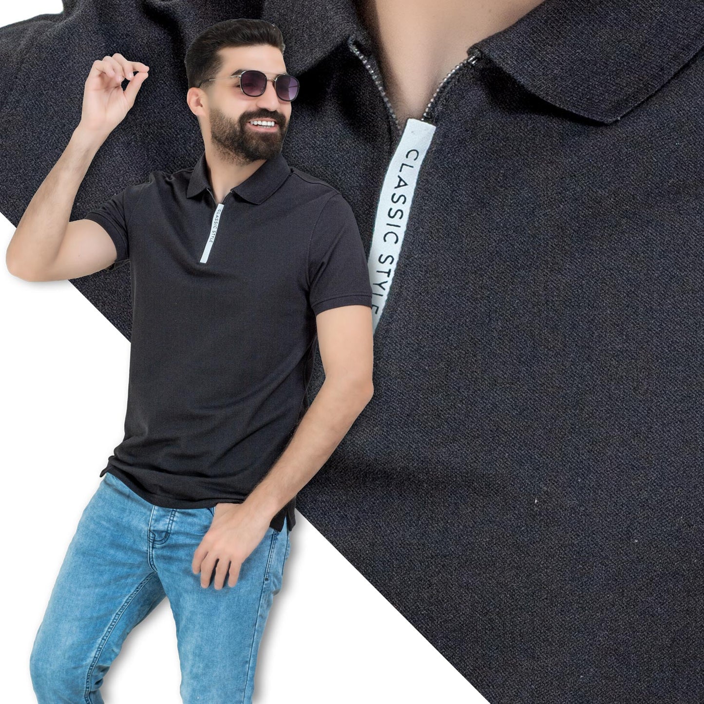 26SM-26-5-235-تيشرت بولو قطن