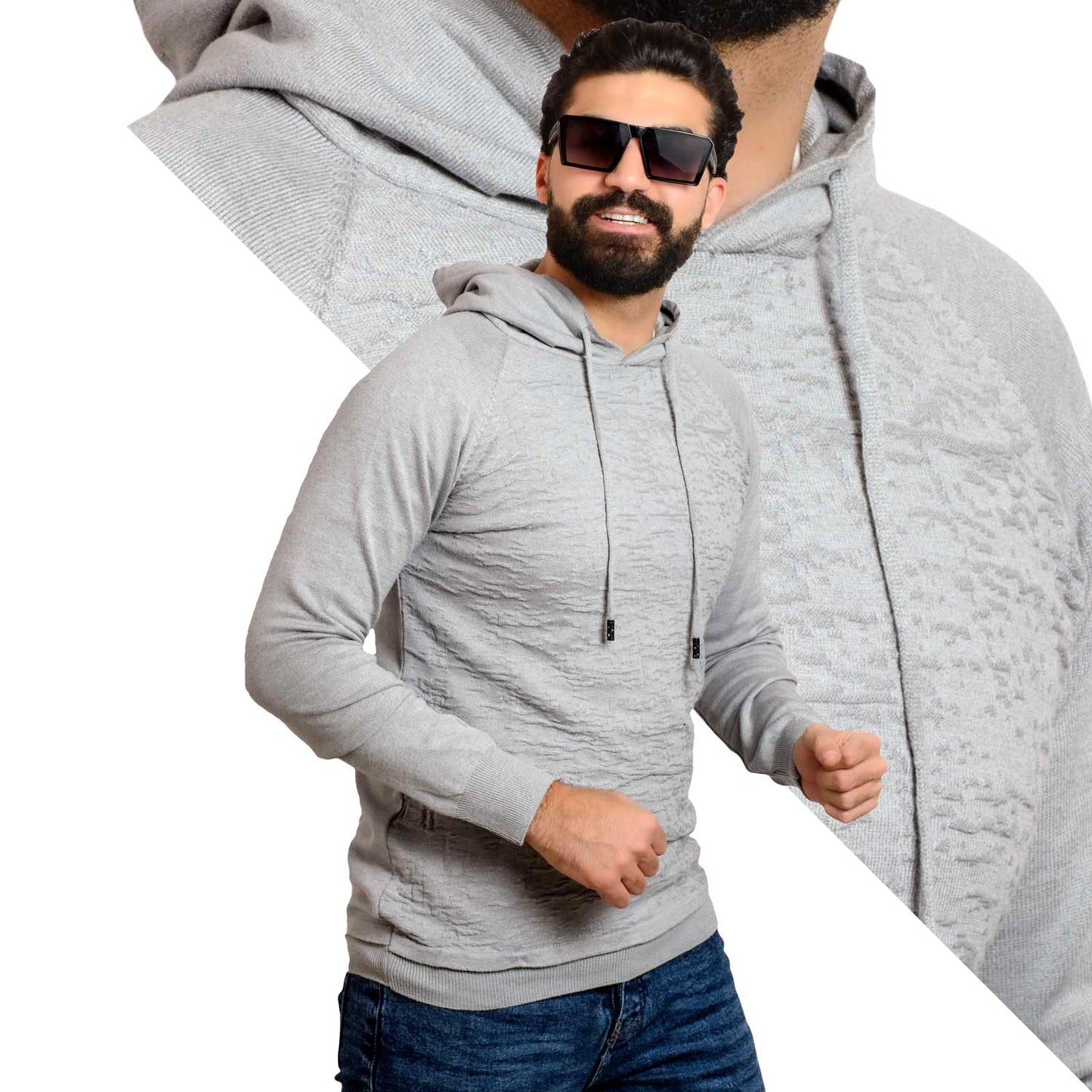 Men's clothing 22WM-27-4-164-2-بوكليت صوف كابيشو SweatShirt, سويت شيرت  Pukkastyle ملابس رجالي