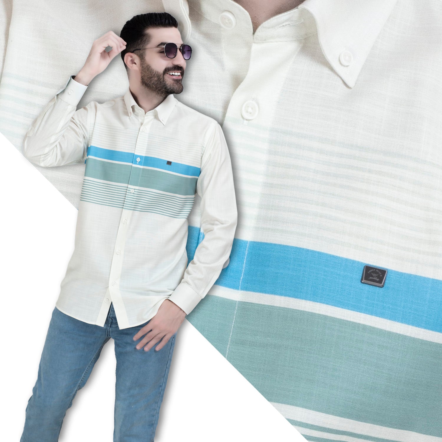 قميص كم طويل -  ["Check Shirt","Gabardine","Long-Sleeve-Shirt","\u062c\u0628\u0631\u062f\u064a\u0646","\u0642\u0645\u064a\u0635 \u0643\u0645 \u0637\u0648\u064a\u0644","\u0643\u0627\u0631\u0648\u0647\u0627\u062a"] - 26GM-44-7-734-قميص كم قطن  - Pukkastyle تسوق ملابس رجالي اونلاين - Online shopping Men's Clothes