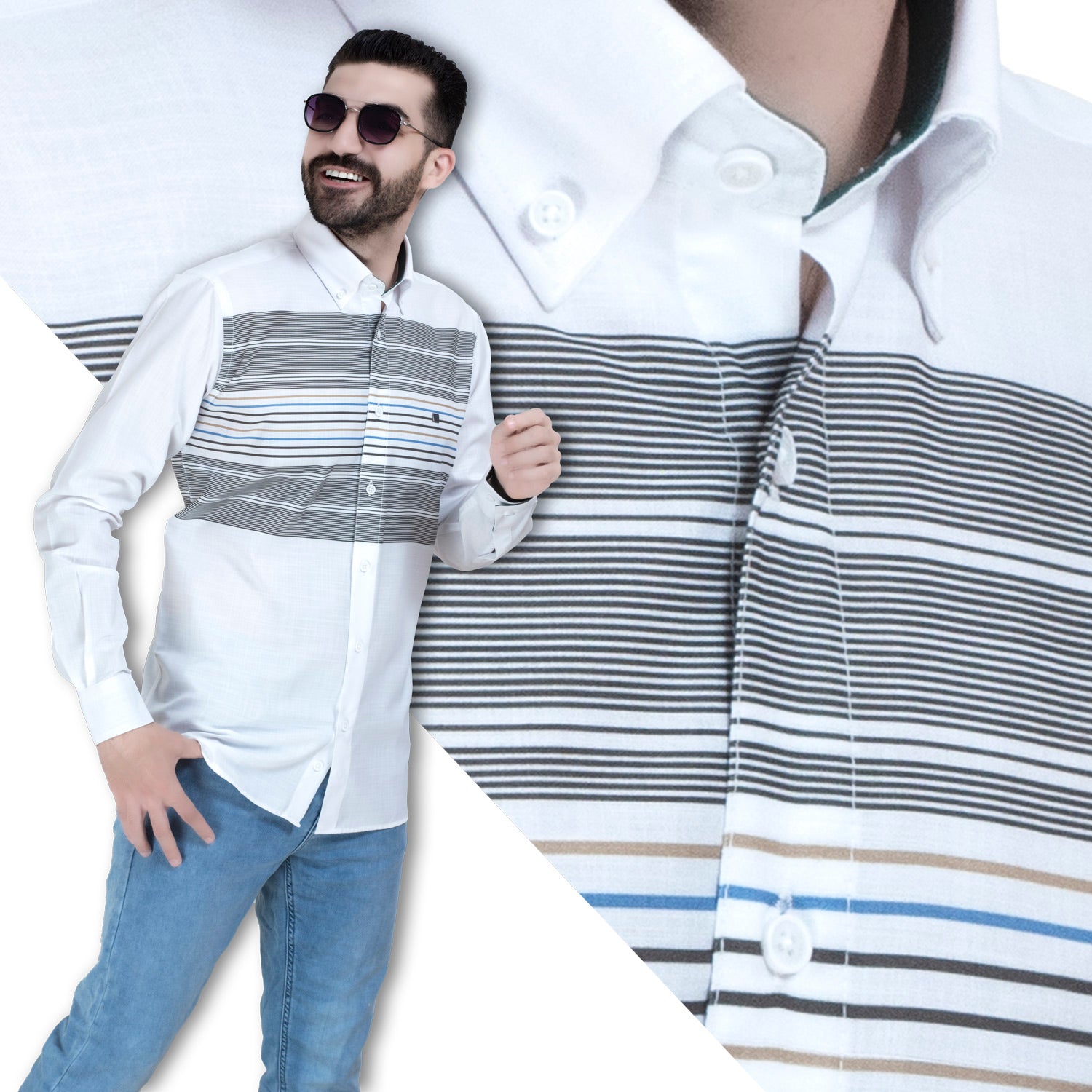 قميص كم طويل -  ["Check Shirt","Gabardine","Long-Sleeve-Shirt","\u062c\u0628\u0631\u062f\u064a\u0646","\u0642\u0645\u064a\u0635 \u0643\u0645 \u0637\u0648\u064a\u0644","\u0643\u0627\u0631\u0648\u0647\u0627\u062a"] - 26GM-44-7-733-قميص كم قطن  - Pukkastyle تسوق ملابس رجالي اونلاين - Online shopping Men's Clothes