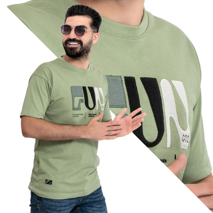 تيشرت روند -  ["Cotton T-shirt","last","Last chance","Tee","Tshirt","\u062a\u064a\u0634\u0631\u062a \u0631\u0648\u0646\u062f","\u062a\u064a\u0634\u0631\u062a \u0642\u0637\u0646"] - 24SM-27-9-30119-تيشيرت أوفر سايز – قطن  - Pukkastyle تسوق ملابس رجالي اونلاين - Online shopping Men's Clothes