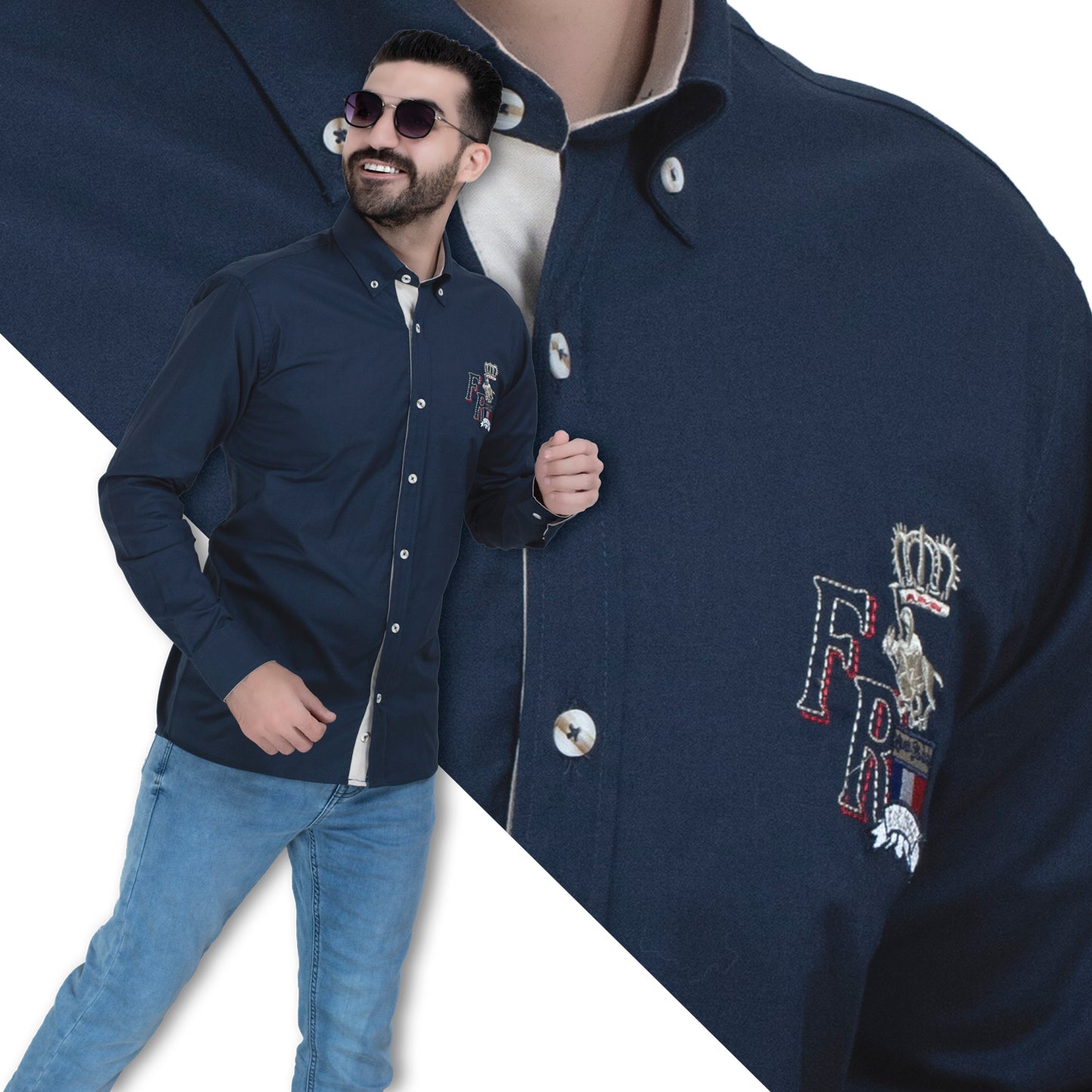 قميص كم طويل -  ["Check Shirt","Gabardine","Long-Sleeve-Shirt","\u062c\u0628\u0631\u062f\u064a\u0646","\u0642\u0645\u064a\u0635 \u0643\u0645 \u0637\u0648\u064a\u0644","\u0643\u0627\u0631\u0648\u0647\u0627\u062a"] - 26GM-44-7-710-قميص كم اكسفورد قطن  - Pukkastyle تسوق ملابس رجالي اونلاين - Online shopping Men's Clothes