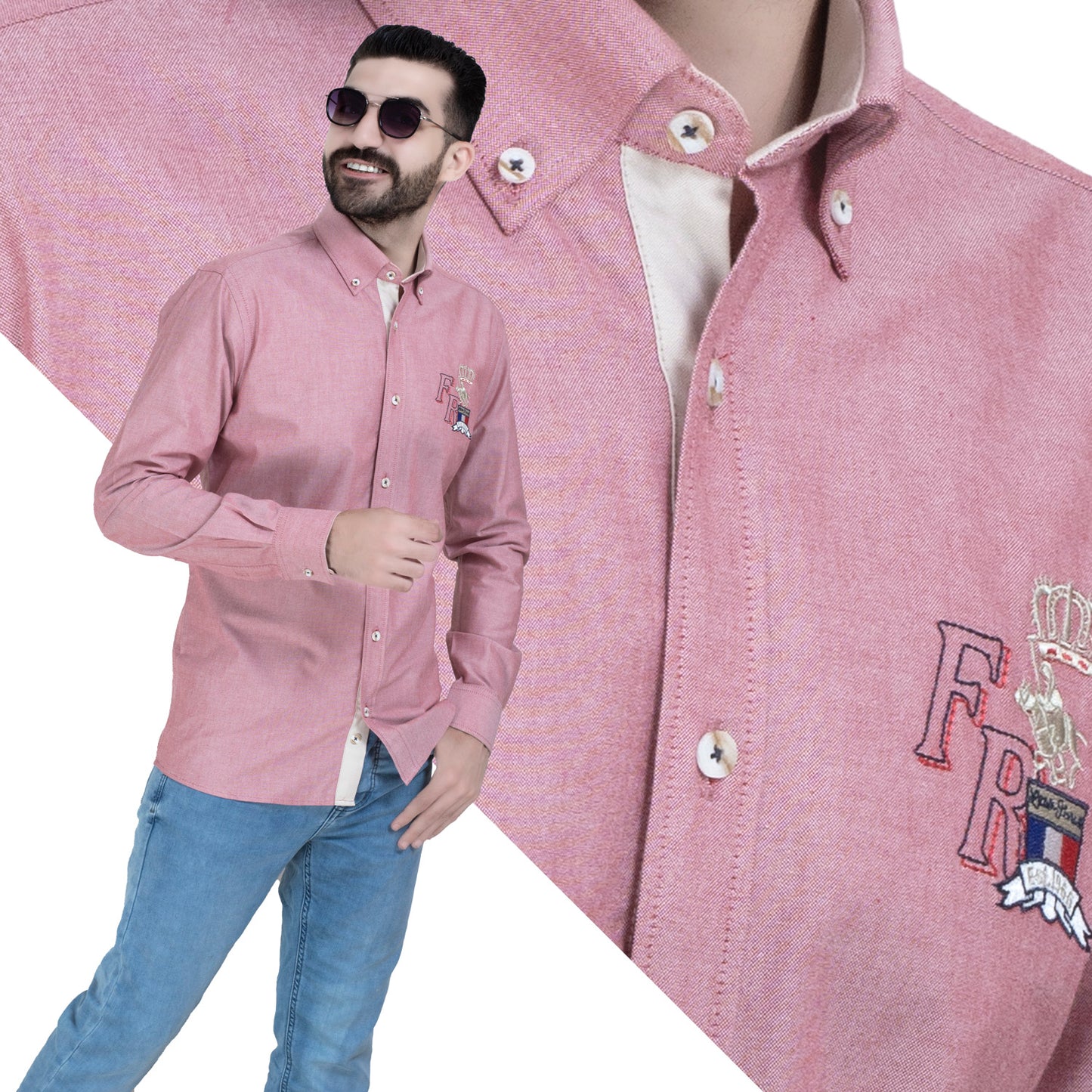 قميص كم طويل -  ["Check Shirt","Gabardine","Long-Sleeve-Shirt","\u062c\u0628\u0631\u062f\u064a\u0646","\u0642\u0645\u064a\u0635 \u0643\u0645 \u0637\u0648\u064a\u0644","\u0643\u0627\u0631\u0648\u0647\u0627\u062a"] - 26GM-44-7-710-قميص كم اكسفورد قطن  - Pukkastyle تسوق ملابس رجالي اونلاين - Online shopping Men's Clothes
