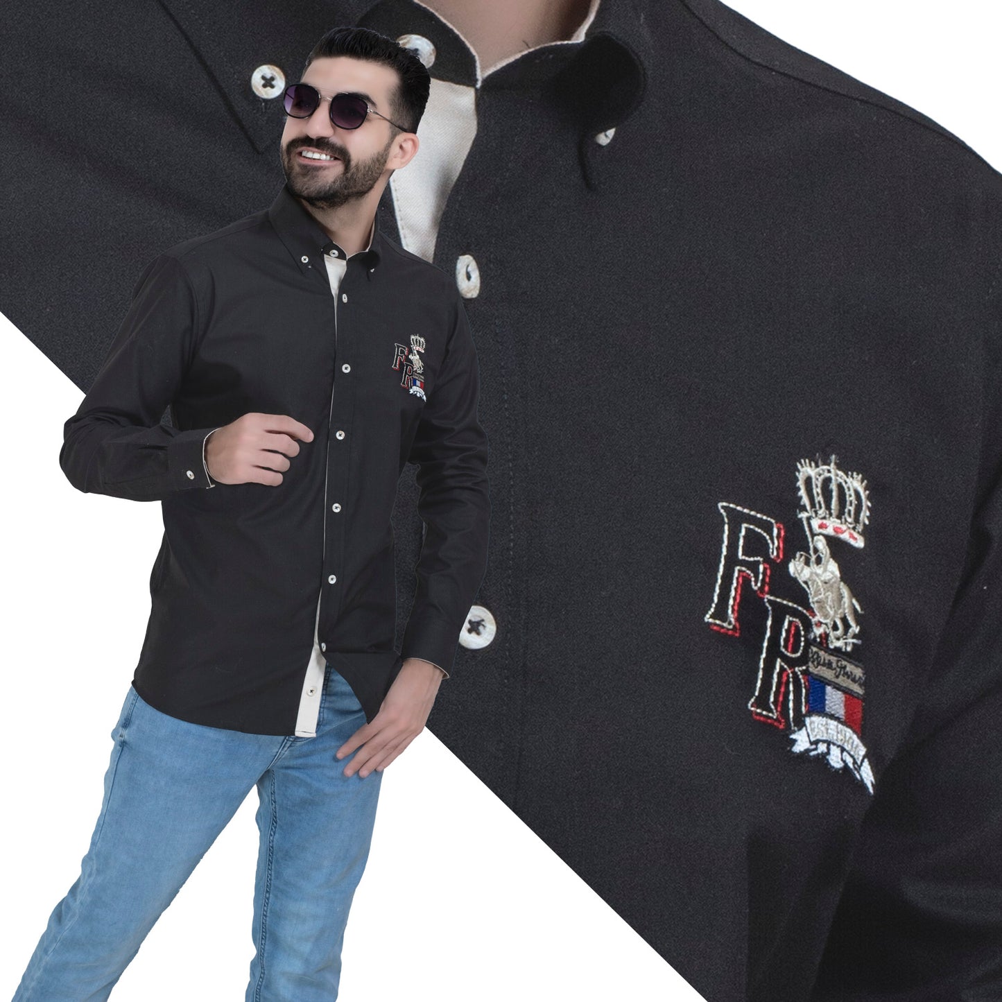 قميص كم طويل -  ["Check Shirt","Gabardine","Long-Sleeve-Shirt","\u062c\u0628\u0631\u062f\u064a\u0646","\u0642\u0645\u064a\u0635 \u0643\u0645 \u0637\u0648\u064a\u0644","\u0643\u0627\u0631\u0648\u0647\u0627\u062a"] - 26GM-44-7-710-قميص كم اكسفورد قطن  - Pukkastyle تسوق ملابس رجالي اونلاين - Online shopping Men's Clothes