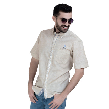 26SM-44-10-226-قميص نص كم كتان