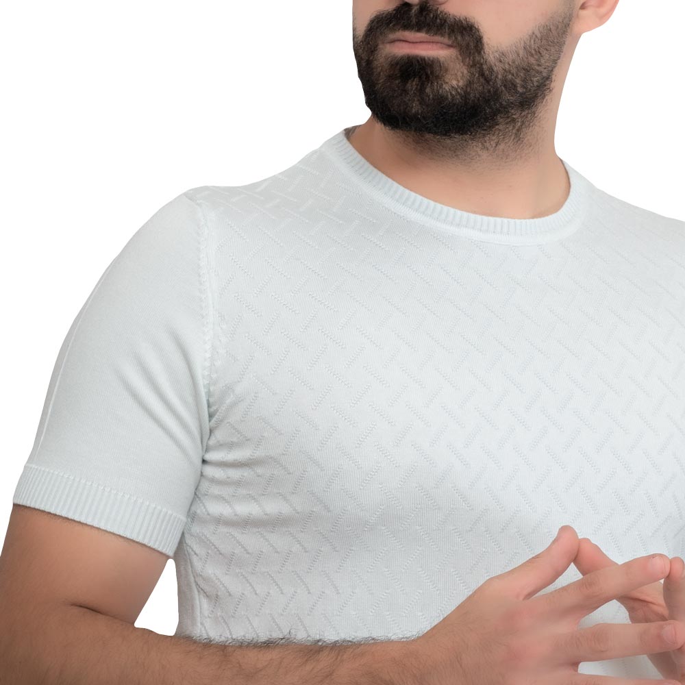 Men's clothing 24SM-17-9-3746-17-تيشيرت روند – تريكو قطن Cotton T-shirt, تيشرت روند, تيشرت قطن  Pukkastyle ملابس رجالي