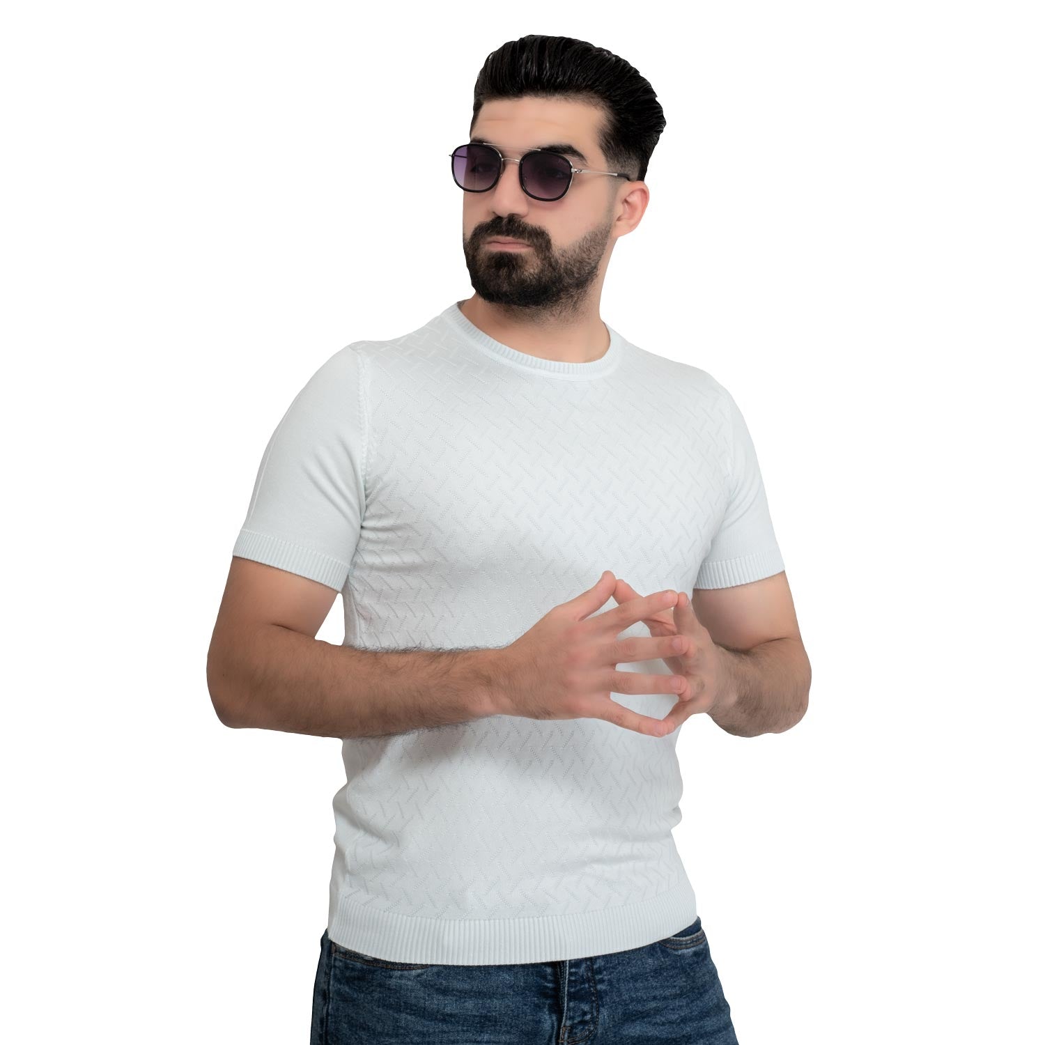 تيشرت روند -  ["Cotton T-shirt","last","Last chance","Tee","Tshirt","\u062a\u064a\u0634\u0631\u062a \u0631\u0648\u0646\u062f","\u062a\u064a\u0634\u0631\u062a \u0642\u0637\u0646"] - 24SM-17-9-3746-تيشيرت روند – تريكو قطن  - Pukkastyle تسوق ملابس رجالي اونلاين - Online shopping Men's Clothes
