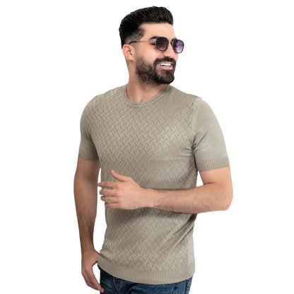 Men's clothing 24SM-17-9-3746-20-تيشيرت روند – تريكو قطن Cotton T-shirt, تيشرت روند, تيشرت قطن  Pukkastyle ملابس رجالي