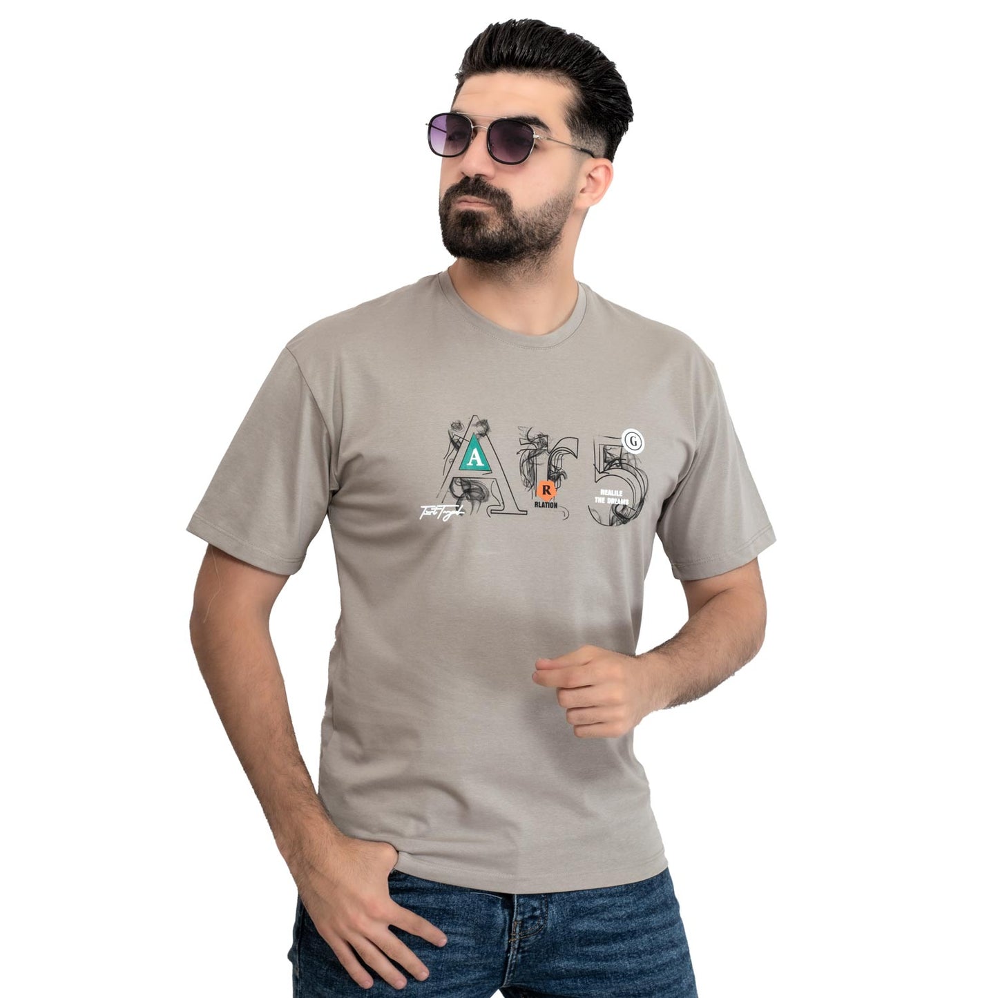 Men's clothing 24SM-19-9-744-20-تيشيرت أوفر سايز – قطن مستورد Cotton T-shirt, تيشرت روند, تيشرت قطن  Pukkastyle ملابس رجالي