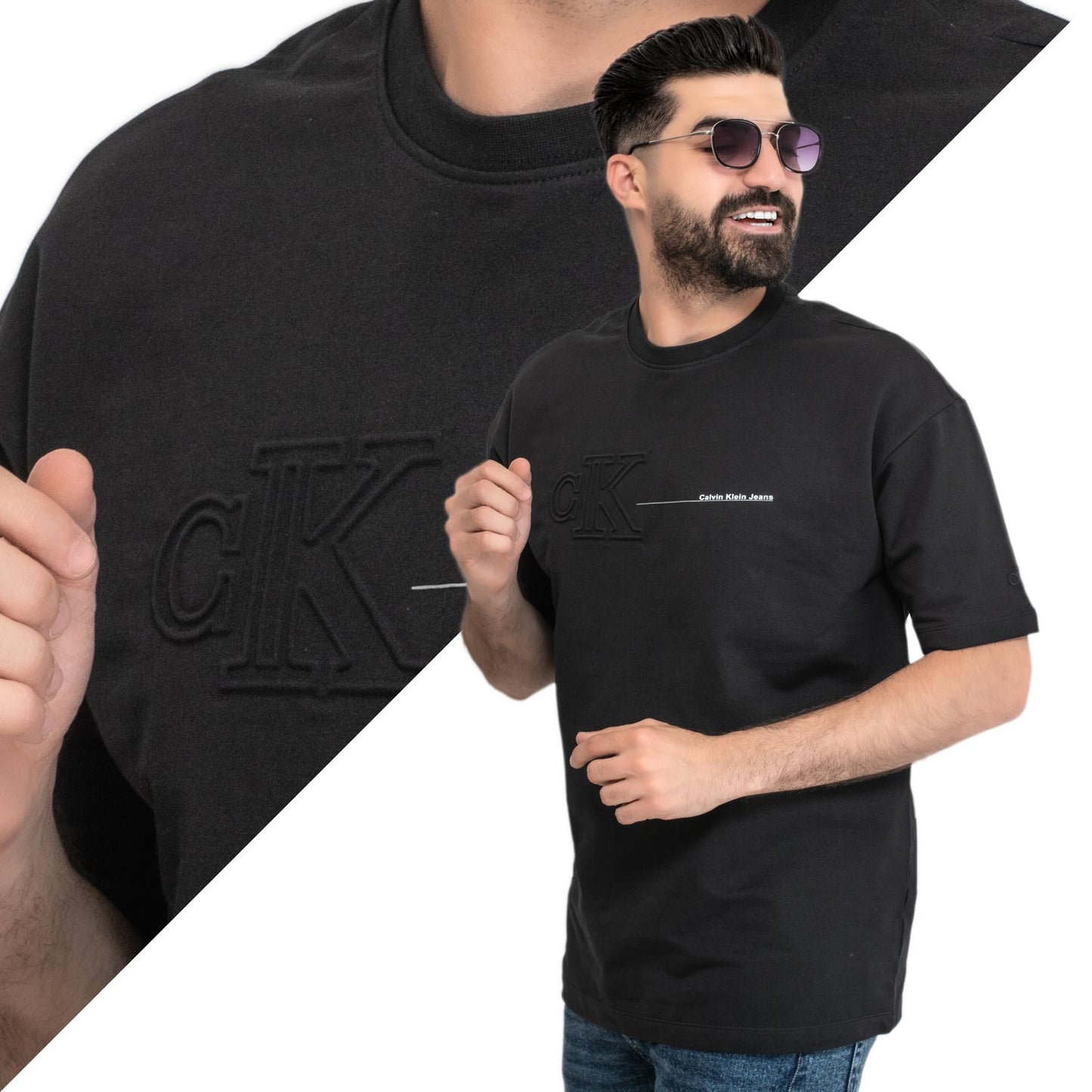 Men's clothing 24SM-37-9-251-1-تيشيرت أوفر سايز – قطن مستورد – أسود Cotton T-shirt, تيشرت روند, تيشرت قطن  Pukkastyle ملابس رجالي