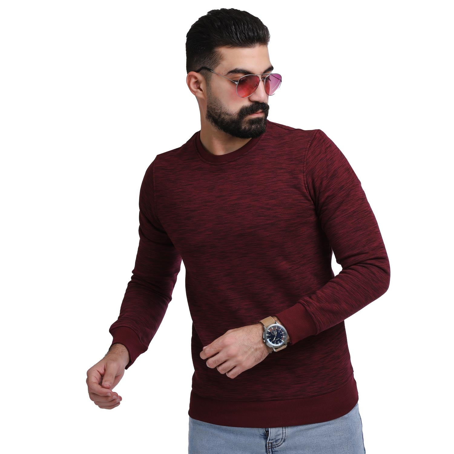 Men's clothing 21WM-1-2-6-6-سويت شيرت ميلتون قطن جاسبي SweatShirt, سويت شيرت  Pukkastyle ملابس رجالي