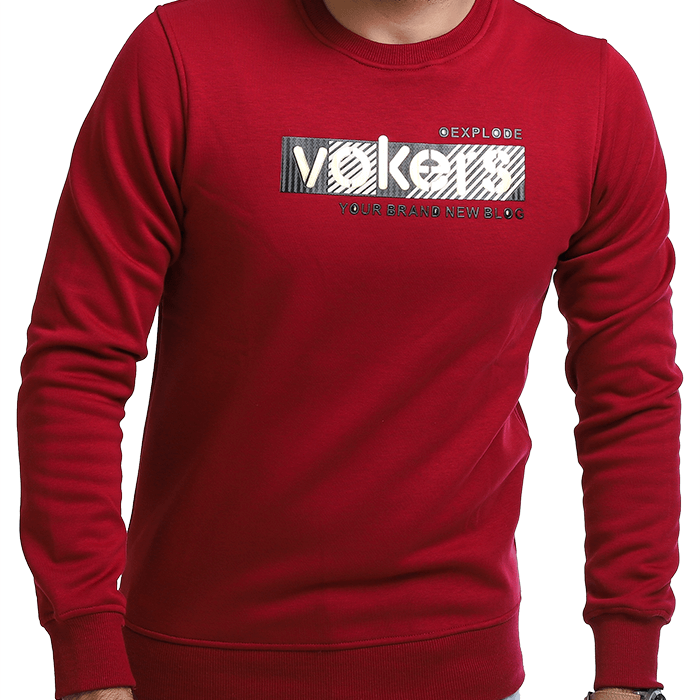 Men's clothing 21WM-1-2-8-6-سويت شيرت نبيتي روند (ميلتون مبطن ظهر قطيفه ) SweatShirt, سويت شيرت  Pukkastyle ملابس رجالي