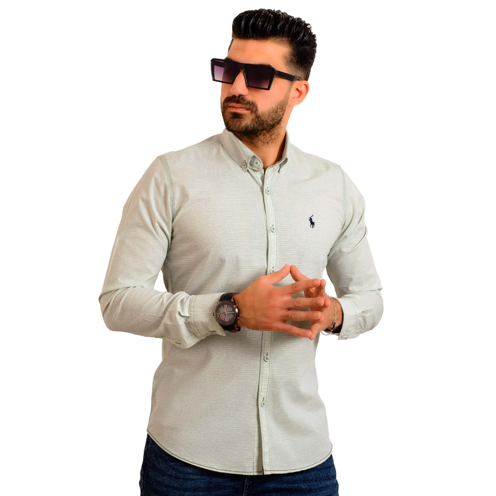 Men's clothing 23GM-19-7-SH07-34-قميص ساده قطن باكمام طويله last, Long-Sleeve-Shirt, Plain Shirt, ساده, قميص ساده, قميص كم طويل  Pukkastyle ملابس رجالي