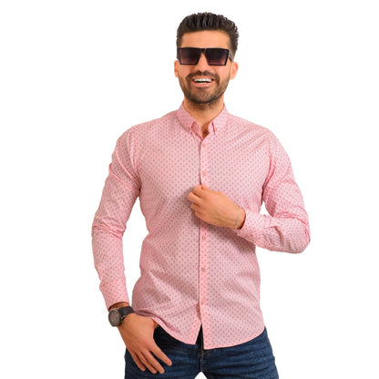 Men's clothing 23GM-19-7-2067-32-قميص باكمام طويله قطن منقوش last, Long-Sleeve-Shirt, قميص كم طويل  Pukkastyle ملابس رجالي