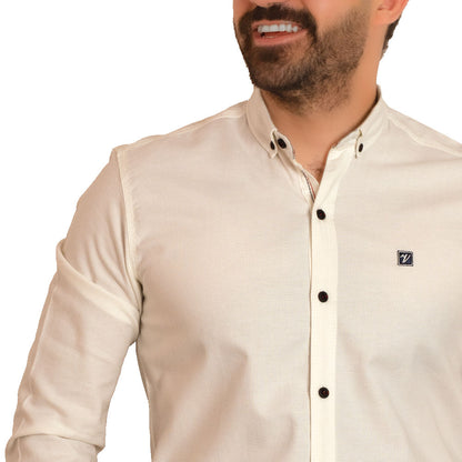 23GM-14-7-555-22-قميص قطن اكسفورد ساده Long-Sleeve-Shirt, Plain Shirt, ساده, قميص ساده, قميص كم طويل رجالي, Pukkastyle