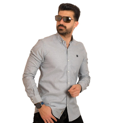 Men's clothing 23GM-14-7-555-2-قميص كم طويل قطن اكسفورد ساده last, Long-Sleeve-Shirt, Plain Shirt, ساده, قميص ساده, قميص كم طويل  Pukkastyle ملابس رجالي