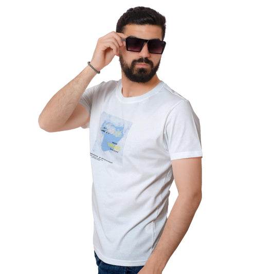 22SM-10-9-21520-17- تيشيرت مستورد قطن مطبوع برقبة مستديره  بأكمام قصيره Cotton T-shirt, تيشرت روند, تيشرت قطن رجالي, Pukkastyle